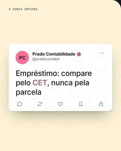 Exemplo de post da Vizível para contadores, corretores de seguros e finanças