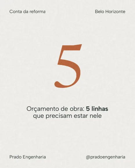 Exemplo de post da Vizível para engenharia, obras e instalações