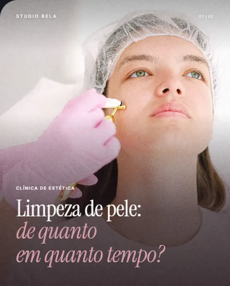 Exemplo de post da Vizível para clínicas de estética, salões e esteticistas