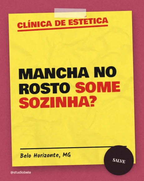Exemplo de post da Vizível para clínicas de estética, salões e esteticistas