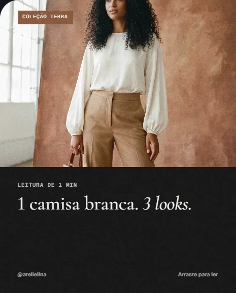 Exemplo de post da Vizível para lojas de roupa, calçados e acessórios