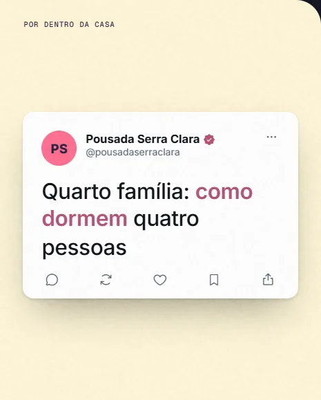 Exemplo de post da Vizível para pousadas, hotéis, agências e passeios