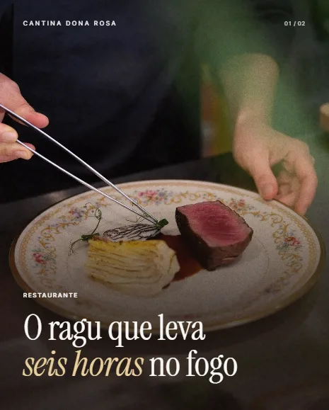 Exemplo de post da Vizível para restaurantes, cafés e delivery
