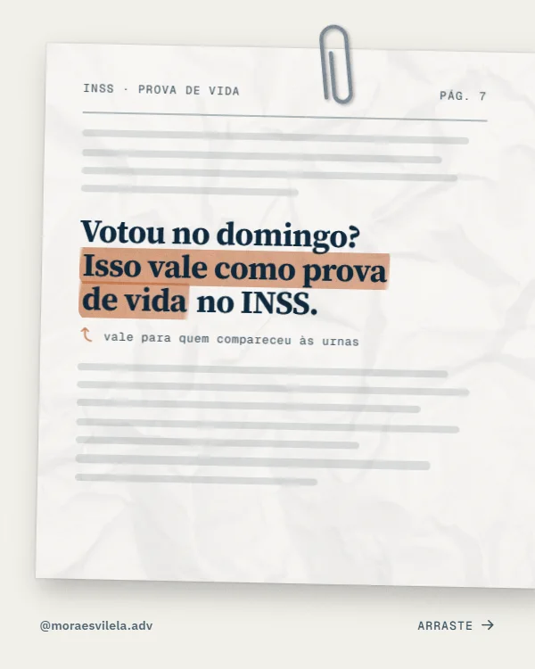 Post de Advocacia, estilo Documento grifado