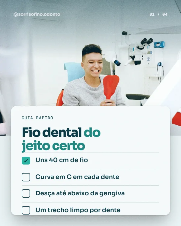 Post de Odontologia, estilo Checklist