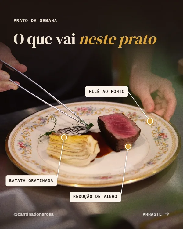 Post de Restaurante, estilo Foto anotada